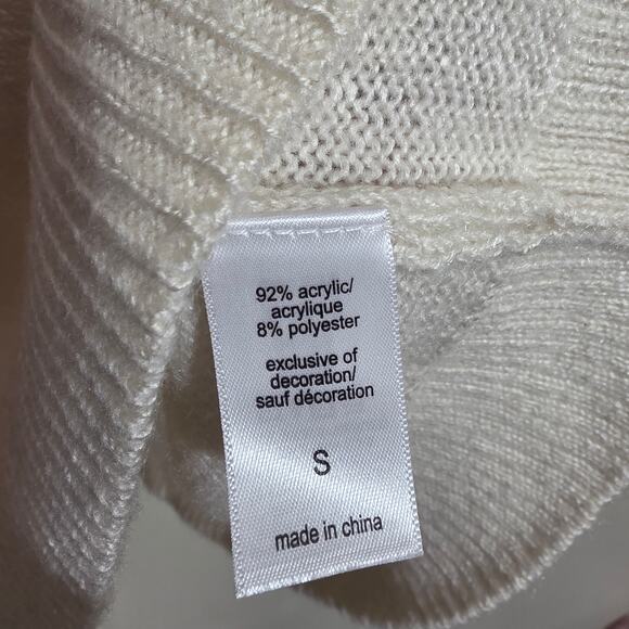 Maurices embroidered Star rainbow trim crewneck knit sweater woman's size small - Picture 6 of 14